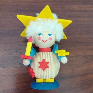 Vintage Steinbach Christmas Angel Wooden Ornament